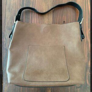 JOY Hobo New Tote Bag Shoulder Bag Classic Hobo Bag Brown & Black Purse Travel
